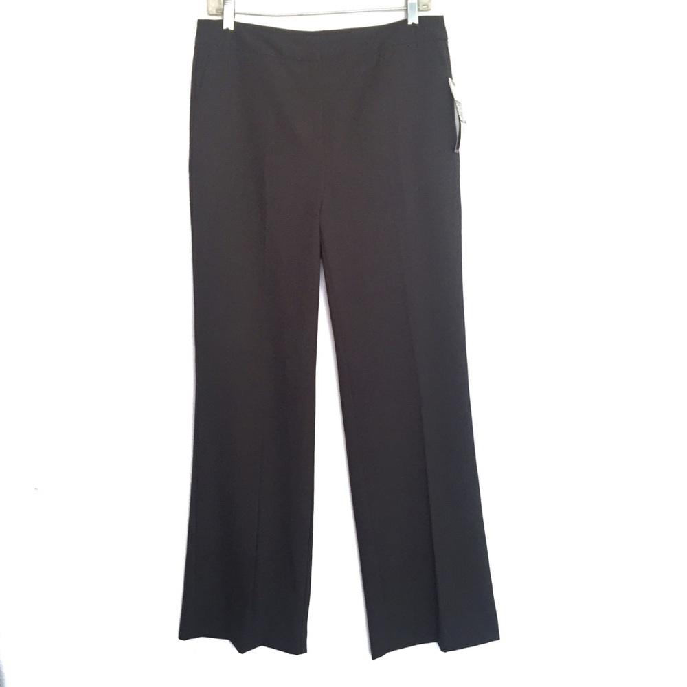 DANA BUCHMAN Dress Pants Wide Leg Stretch Charcoal Gray Size 8